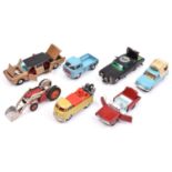 7 Corgi Toys. Lincoln Continental Limousine, example in metallic gold with black roof and red