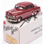 A Pathfinder Models white metal 1953 Vauxhall Wyvern saloon (PFM26). An example in maroon. With