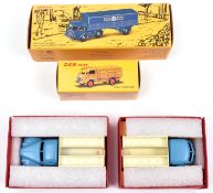 4 Dan Toys Dinky. Tracteur Panhard avec Semi-Remorque, SNCF (023) in dark blue livery. A Ford