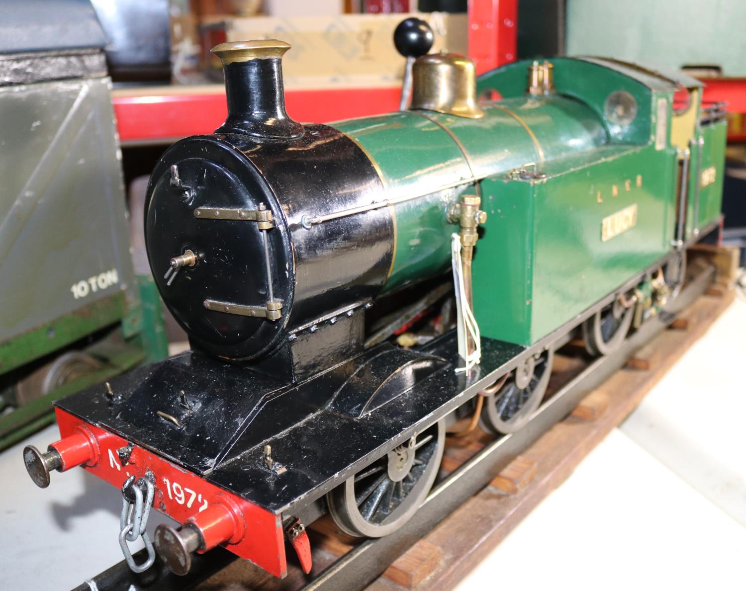 A 3.5 inch gauge live steam LBSC locomotive 'Mona'. An LNER 0-6-2T loco in green livery, 'Lucy' - Image 2 of 3