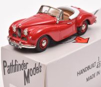 A Pathfinder Models white metal 1952 Jowett Jupiter (PFM18). An example in bright red. With