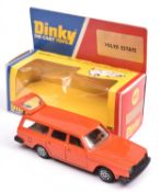 A scarce late Dinky Toys Volvo 265DL Estate (180). An Italian produced example painted in orange,