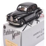 A Pathfinder Models white metal 1952 Humber Hawk Mk iV saloon (PFM21). An example in black. With