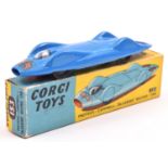 Corgi Toys Proteus-Campbell-'Bluebird' Record car (153A). In light blue livery with the U.K.'S Union