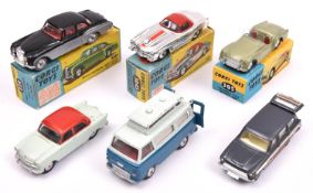 6 Corgi Toys. Mercedes-Benz 300SL Hardtop Roadster (304S) in vacuum plated silver and red livery,