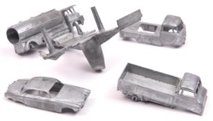 Original 1960's Husky Toys production tests/metal castings 'in the white'. Examples include bodies