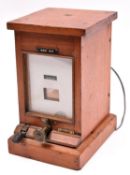 A GWR mahogany cased Lamp Repeater. Marked 'West Box' with bell on/off switch. 'Lamps In' and '