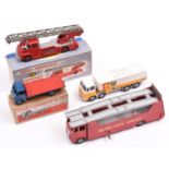 4 Dinky Toys. Turntable Fire Escape (956). In red with two piece silver ladder, example with
