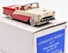 Conquest Models (S.M.T.S.) white metal 1954 Oldsmobile Starfire 98 Convertible (No.1) Made for 'B.V.