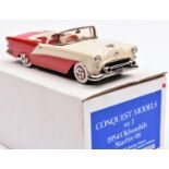 Conquest Models (S.M.T.S.) white metal 1954 Oldsmobile Starfire 98 Convertible (No.1) Made for 'B.V.