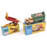 2 Corgi Toys. Dodge Kew Fargo Livestock Transporter with Animals (484). Cab in light brown,