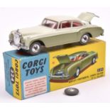 Corgi Toys Bentley Continental Sports Saloon (224). An example in metallic green and pale green,