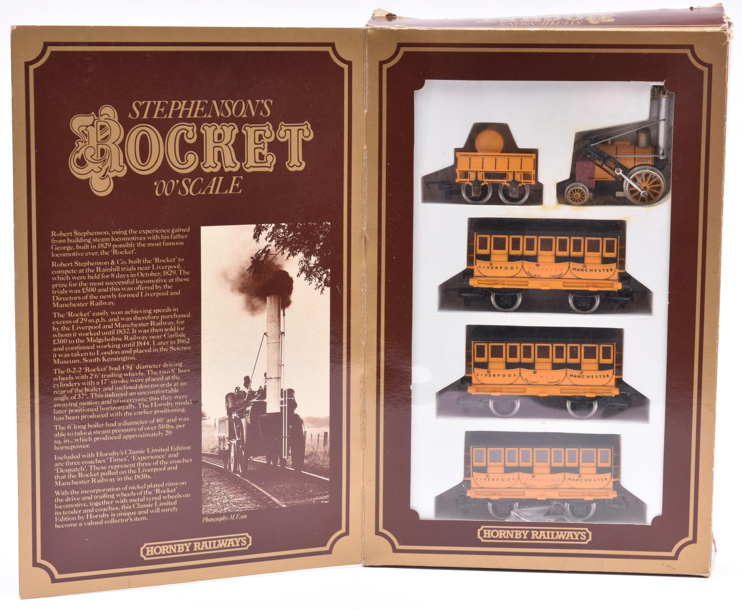 A Hornby Railways OO gauge Stephenson's Rocket Train Pack. Comprising the locomotive 'Rocket'(