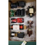 7 Franklin Mint. 1905 Rolls Royce in dark green. 1910 Rolls Royce Silver Ghost 2 seater in red and