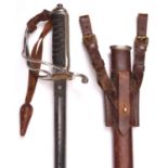 A Geo V 1821 pattern Artillery Officer’s sword to the Royal Marine Artillery, blade 32½” by “J R