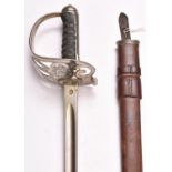 A Geo V 1854 pattern Foot Guards Officer’s sword to the Irish Guards, blade 32" etched with the