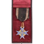 A WWI German Pour Le Merite cross, probably a later copy, in case with ribbon. GC £450-500