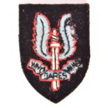 A WWII embroidered patch of the S.A.S. GC (slight moth) £30-40