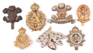 8 Yeomanry cap badges: North Somerset GRVI (2354), Denbighshire Yeo bronzed (1433), South Notts