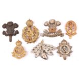 8 Yeomanry cap badges: North Somerset GRVI (2354), Denbighshire Yeo bronzed (1433), South Notts