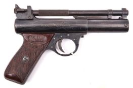 287 A .22" Webley Premier “E” series air pistol, number 847, stamped “10 0” (?) beneath left grip.