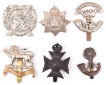 6 Territorial OR’s cap badges, 4th and 5th Bn Somerset LI (1711) slider refixed, Bucks Battn,
