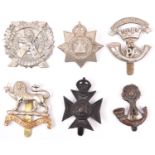 6 Territorial OR’s cap badges, 4th and 5th Bn Somerset LI (1711) slider refixed, Bucks Battn,