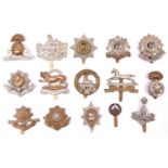 15 Infantry cap badges: West Yorks, East Yorks, Bedfordshire, Beds & Herts, Leicestershire,