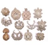12 Scottish OR’s glengarry badges: Royal Scots, Ryl Scots Fusiliers, KOSB (large size and normal