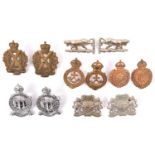 6 pairs of Yeomanry OR’s collar badges: Scottish Horse (brass), Warwickshire, Westmorland &