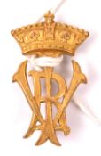 A fine gilt Vic pouch cypher of the 21st Lancers, screw fixing. GC (all gilt remaining) Plate 3 £