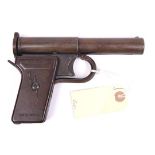 A scarce .177" “Thunderbolt Junior” air pistol, c late 1940s, the rear barrel cover plated