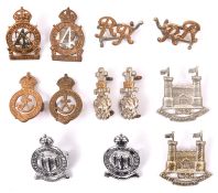 6 pairs of Yeomanry OR’s collar badges: Sherwood Rangers, Loyal Suffolk Hussars, Yorkshire Hussars,