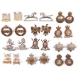 12 pairs of Cavalry collar badges: KDG (post 1915), Bays (slightly worn), Carabiniers (off silver