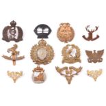 10 New Zealand Mounted Rifles cap badges: 1st, 2nd (pin fitting), 3rd, 4th, 5th, 6th, 9th, 10th,