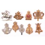 9 Yeomanry cap badges: North Irish Horse (1503), Yorkshire Dragoons (2296), Royal Gloucester