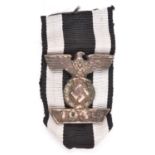 A Third Reich bar to the Iron Cross 1st class, mounted on ribbon. GC £60-80