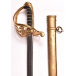 A William IV 1822 pattern Infantry Officer’s sword to the Coldstream Guards, pipe back blade 32",