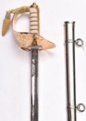 An ERII Australian 1897 Infantry Officer’s type sword, blade 32", by Wilkinson Sword, number 132370,