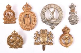 7 Yeomanry OR’s cap badges: Yorkshire Hussars, Surrey GM, Lovats Scouts (2336), Westmorland