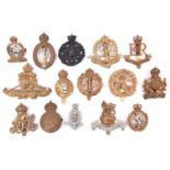 15 Corps and other cap badges, including Intelligence Corps, GRVI Military Police, APC and RAPC,