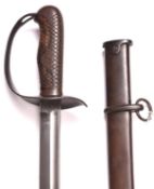 A Japanese model 1899 type 32 Cavalry sword, blade 30" with very small indistinct arsenal marks
