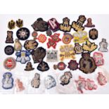 A collection of 40 good quality bullion embroidered badges, mostly post 1953, mainly cavalry,