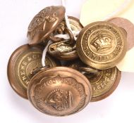 Imperial Yeomanry brass OR’s large buttons: Lothian & Berwick, Vic crown; Lothians & Berwick KC,