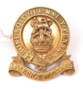 An Officer’s fine gilt cap badge of the 14th King’s Hussars, 42mm, VGC Plate 3 £60-70