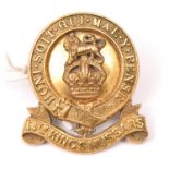 An Officer’s fine gilt cap badge of the 14th King’s Hussars, 42mm, VGC Plate 3 £60-70