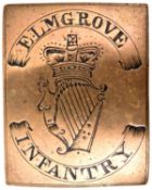 A good Irish rectangular brass SBP of the Elmgrove Infantry, c 1800 GC Plate 3 £1000-1100
