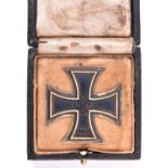 A WWII Third Reich Iron Cross 1st class, in its case. GC £120-140
