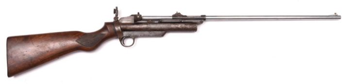 A .22" final type Webley Service Air Rifle Mark II, number S12168, the chrome plated barrel numbered