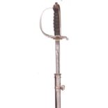 A Geo V 1854 pattern Foot Guards Officer’s levee sword of the Scots Guards, slender blade 31½”, by